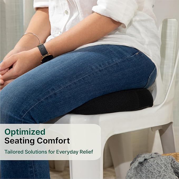 the white willow donut pillow – medium firm hr memory foam coccyx seat cushion for tailbone, hemorrhoid & piles pain relief – car & office chair – above 60kg – classic black the white willow donut pillow – medium firm hr memory foam coccyx seat cushion for tailbone, hemorrhoid & piles pain relief – car & office chair – above 60kg – classic black